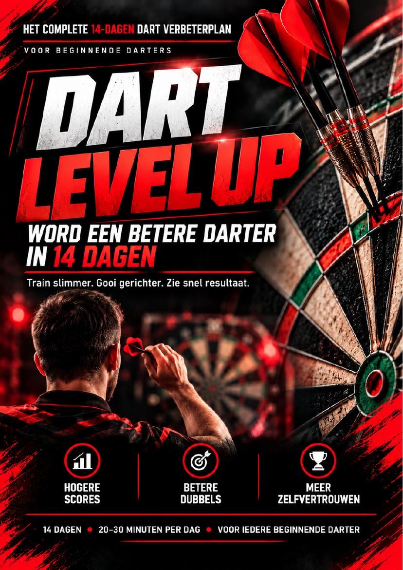 Cover van het DART LEVEL UP trainingsboek